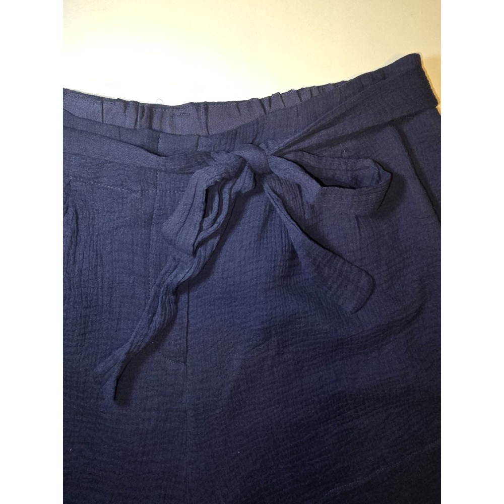 NWT Avenue Short Navy Belt Bow Pockets Stretch Lightweight Coastal Beach Sz 14 - Picture 4 of 9